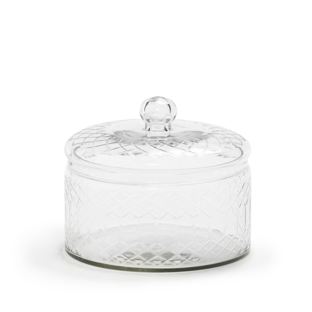 Carraway Etched Glass Canister, Small