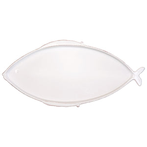 Melamine Lastra Fish White Large Oval Platter