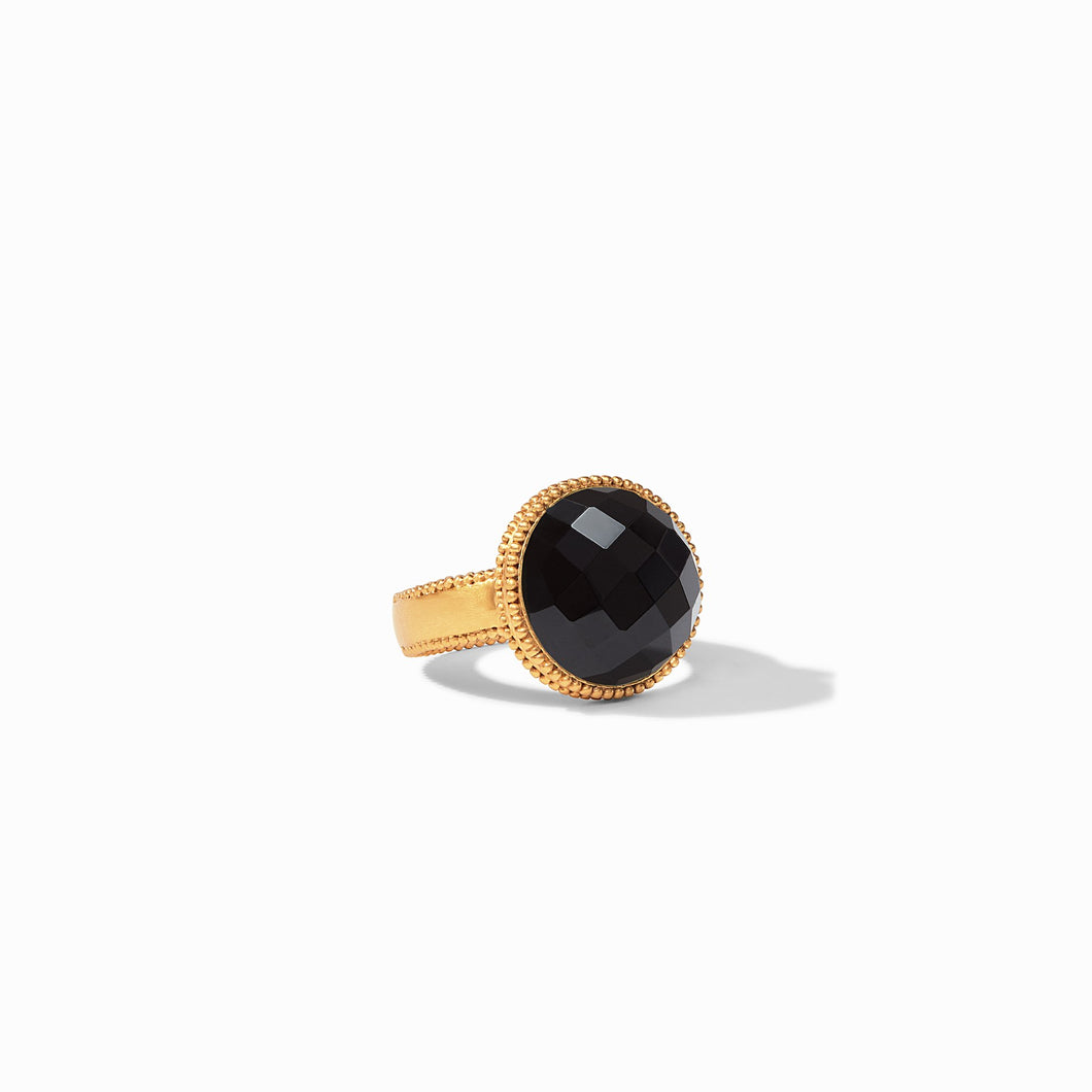 Fleur de Lis Ring - Obsidian Black
