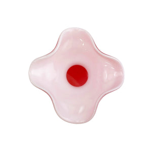 Hibiscus Small Fluted Vase - Red