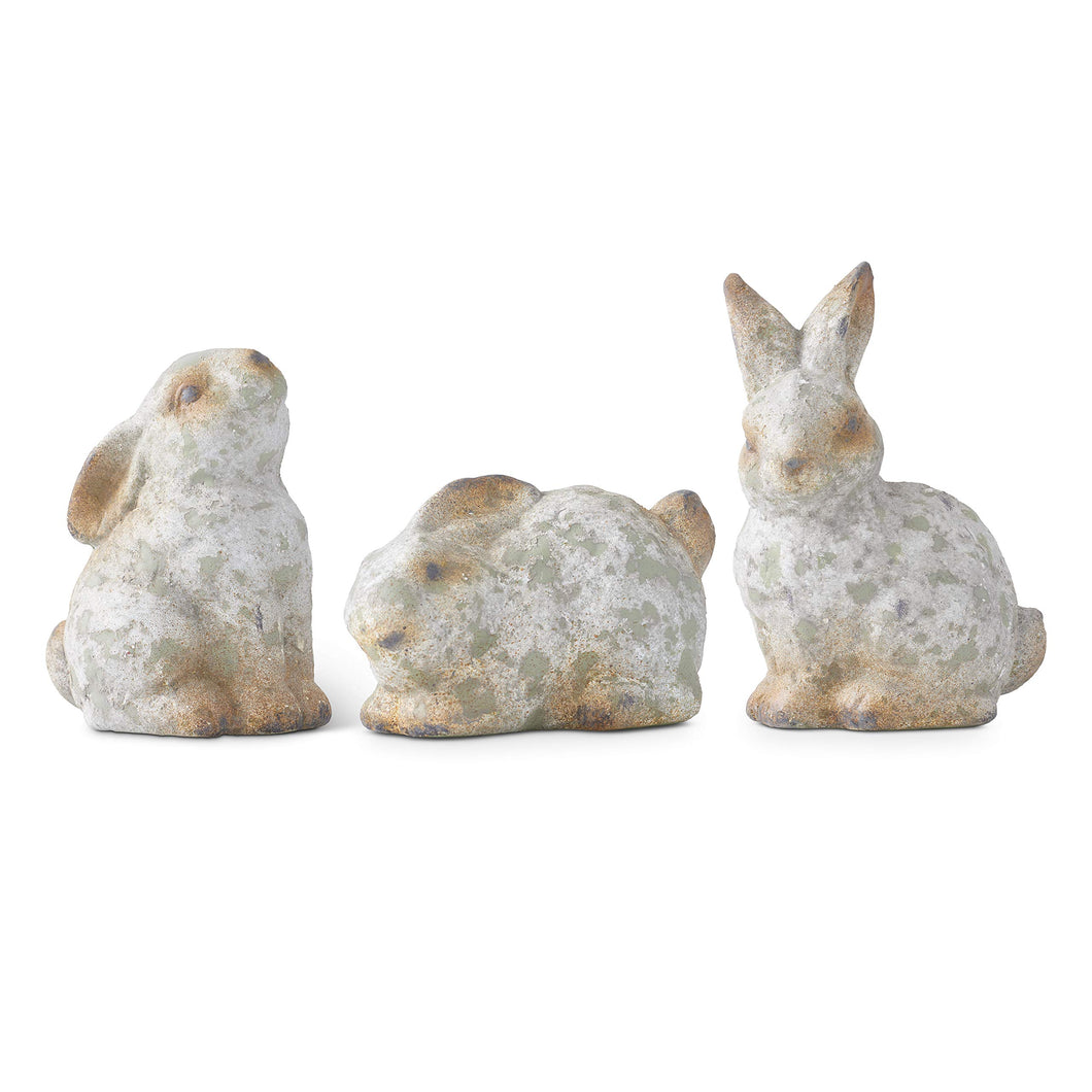 Assorted Patina Terracotta Garden Bunnies