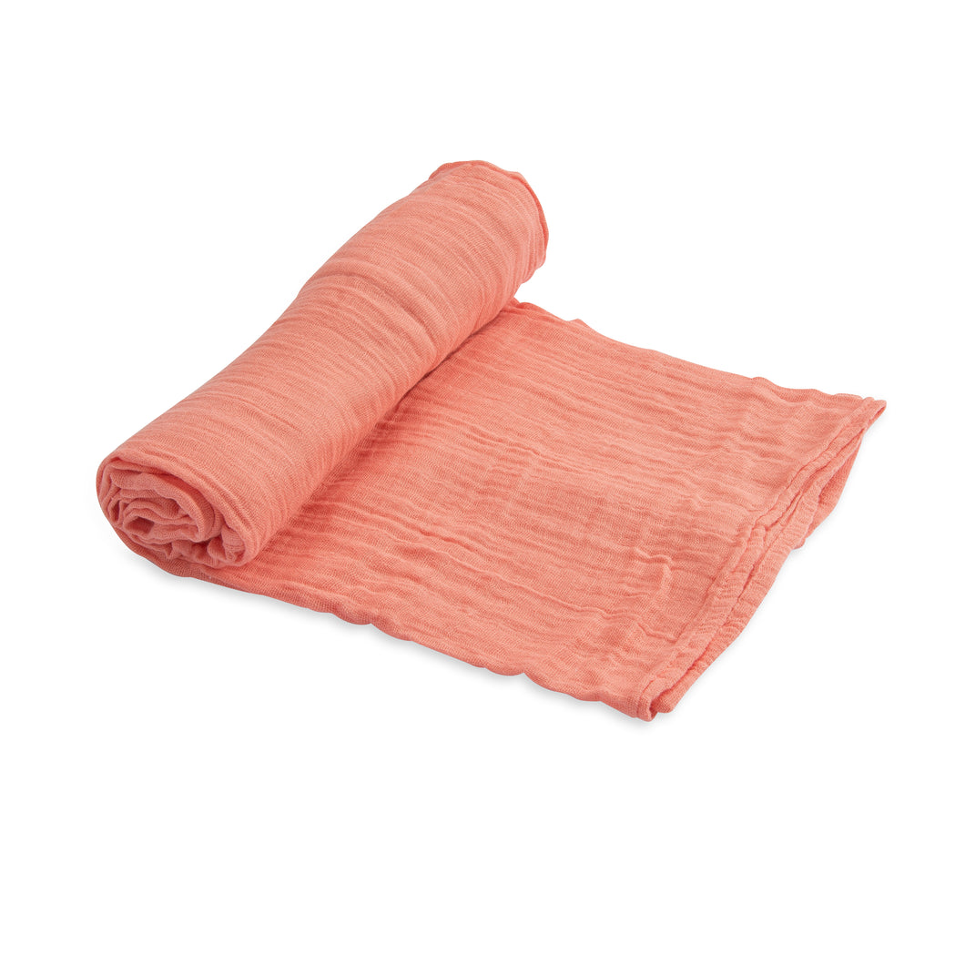 Coral - Cotton Muslin Swaddle Single