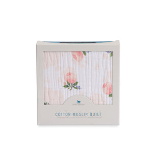 Water Color Roses - Cotton Muslin Quilt
