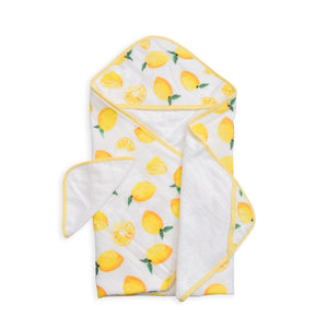 Lemon - Cotton Hooded Towel and Wash Cloth