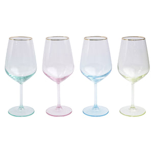 Rainbow Pastel Wine Glass