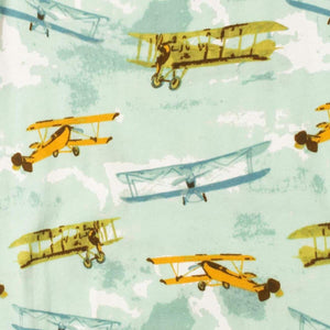 Vintage Planes Organic Cotton Zipper Pajama