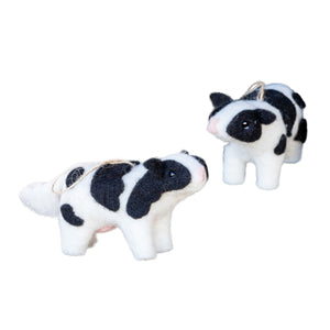 Wool Cow Ornaments - 2 Styles