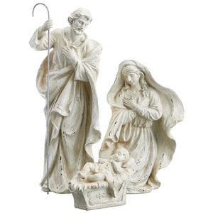 Glittered Holy Family (3 ea/set)