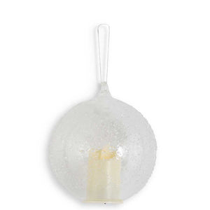 Glass Textured LED Ornament 4.5"