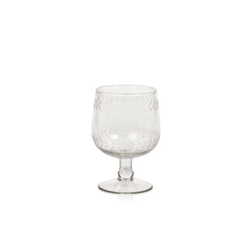 Tuscan Hand Made & Etched Red Wine Glass