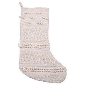 Woven Cotton Blend Stocking - 12"H