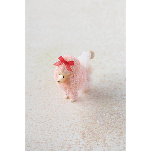Glass Poodle Ornament with Tutu and Beads
